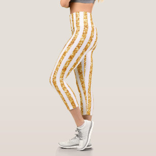 Boho Stripes Collection für den vertikalen Glitzer Capri Leggings