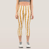 Boho Stripes Collection für den vertikalen Glitzer Capri Leggings (Vorderseite)
