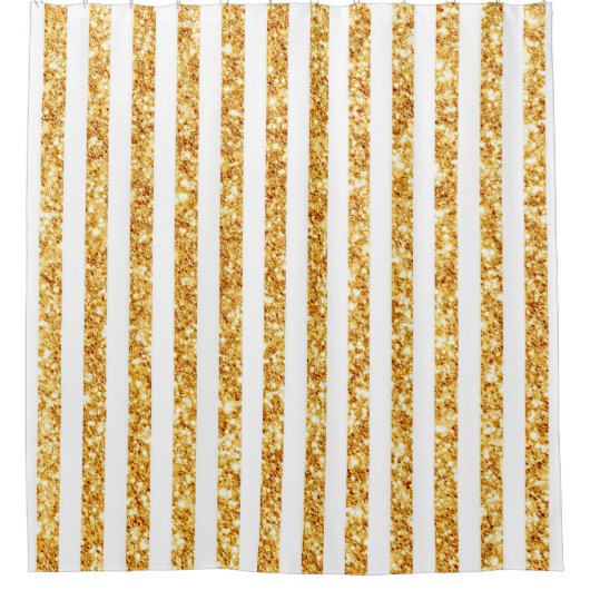 Boho Stripes Collection für den vertikalen Glitzer Duschvorhang (Vorderseite)