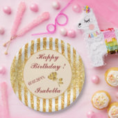 Boho Stripes Collection für den vertikalen Glitzer Pappteller (Party)