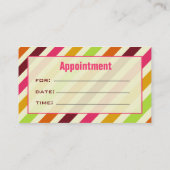 Boho Stripes Cosmetologist-Salon-Verabredung Terminkarte (Rückseite)