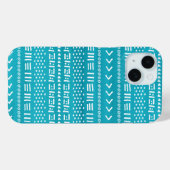 Boho Stripes Muster Türkis Blau Case-Mate iPhone Hülle (Rückseite (Horizontal))