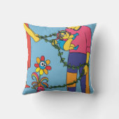 Boho ‘Strong Mama’ Feathers & Arrows Kissen (Rückseite)