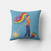 Boho Strong Mama: Mutig liebt unaufhaltsam Kissen (Rückseite)