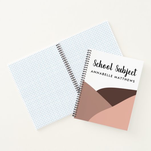 Boho Student School Subject Spiral Notebook Notizblock (Innenseite)