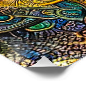 Boho Style Abstrakt Art Poster (Ecke)