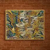 Boho Style Abstrakt Art Poster