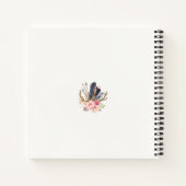 Boho Style anpassbare Rezepte SpiralNotebook Notizblock (Rückseite)