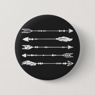 Boho Style Arrows in White Button