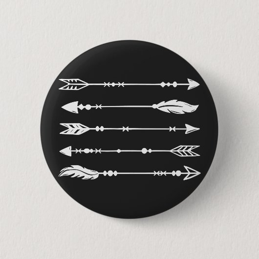 Boho Style Arrows in White Button (Vorderseite)
