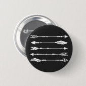 Boho Style Arrows in White Button (Vorne & Hinten)