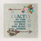 Boho Style Arrows | Seien Sie genau Sie | Inspirat Puzzle (Vertikal)