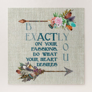 Boho Style Arrows   Seien Sie genau Sie   Inspirat Puzzle