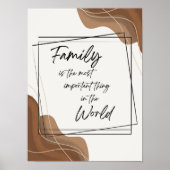 Boho Style Art Familie ist die wichtigste Sache Poster (Vorne)