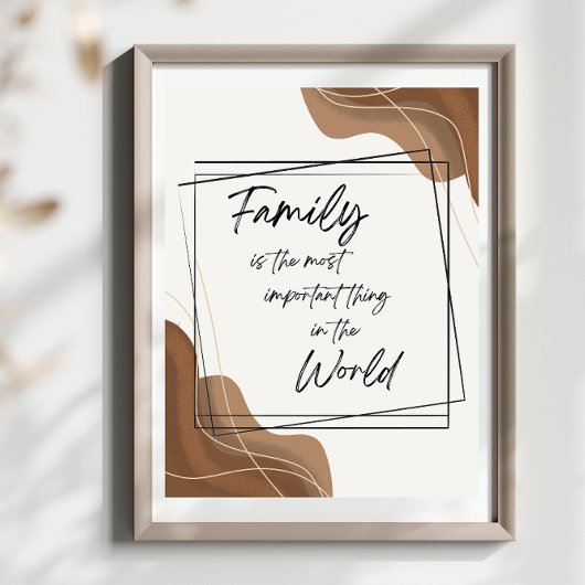 Boho Style Art Familie ist die wichtigste Sache Poster