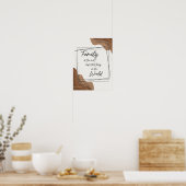 Boho Style Art Familie ist die wichtigste Sache Poster (Küche)