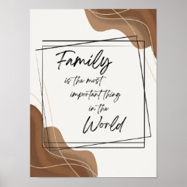 Boho Style Art Familie ist die wichtigste Sache Poster