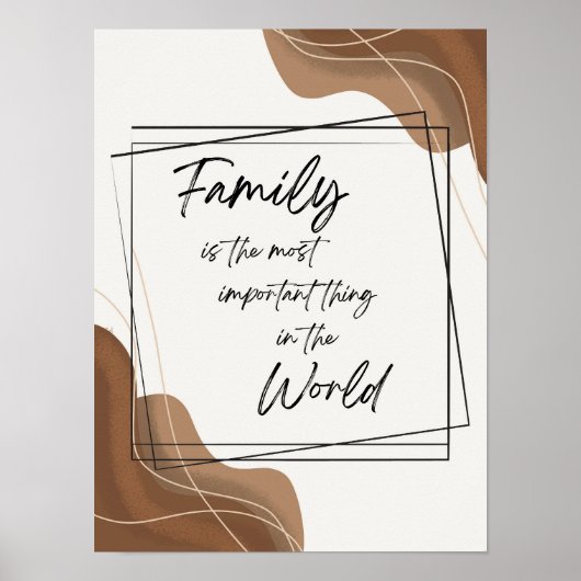 Boho Style Art Familie ist die wichtigste Sache Poster (Vorne)