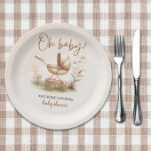 Boho Style Baby stroller neutral baby shower Pappteller