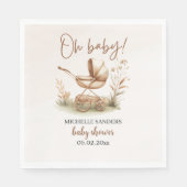 Boho Style Baby stroller neutral baby shower Serviette (Vorderseite)