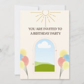 Boho Style Birthday Invitation card  Einladung (Vorderseite)