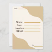 Boho Style Birthday Invitation card Einladung (Rückseite)