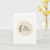 Boho Style Blumengrüße bekommen Wohlfühlkarte Karte (Gelbe Blume)