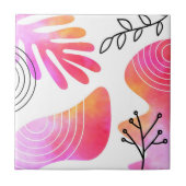 Boho Style Bohemische Minimalistische Blogs Shape  Fliese (Vorderseite)