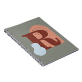 Boho Style Custom Monogram Notizblock (Rechte Seite)