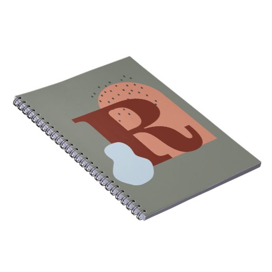 Boho Style Custom Monogram Notizblock (Rechte Seite)