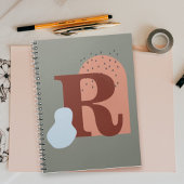 Boho Style Custom Monogram Notizblock