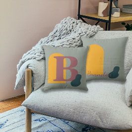 Boho Style Custom Monogram und Name Kissen