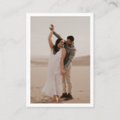 Boho Style & Elegant QR Code Foto Wedding RSVP Begleitkarte (Rückseite)