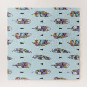 Boho Style Feather Hand Drawn Puzzle (Horizontal)