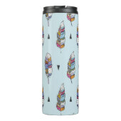 Boho Style Feather Hand Drawn Thermosbecher (Rückseite)