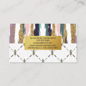 Boho Style | Feather Moderne Abstrakte Muster Visitenkarte (Rückseite)