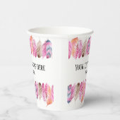 Boho Style Feder Cup mit Ihrem Text Pappbecher (Rechts)
