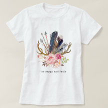 Boho Style Feminine Design anpassbarer T - Shirt