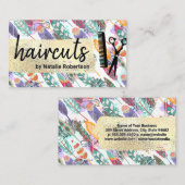 Boho Style | Gold gebürstet | Salon Tools Visitenkarte (Vorne/Hinten)