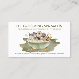 Boho Style Grooming Pet Bath Wellness-Center Katze Visitenkarte