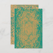 Boho Style Halftone Grunge Blank Einladung (Vorne/Hinten)