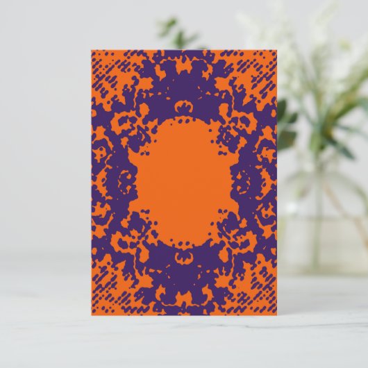 Boho Style Halftone Grunge Texture Einladung (Stehend Vorderseite)