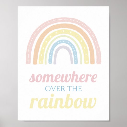 Boho Style Irgendwo über dem Regenbogen Poster (Vorne)