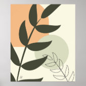 Boho Style Leaf Abstract Poster (Vorne)