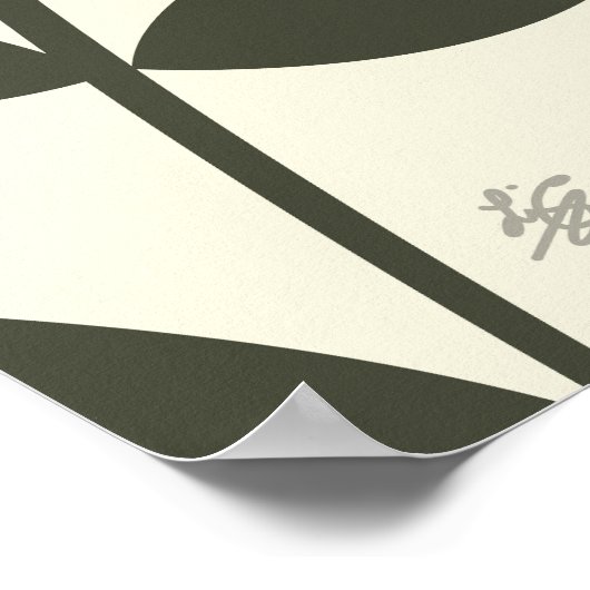 Boho Style Leaf Abstract Poster (Ecke)