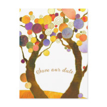 Boho Style Liebe Trees Wedding Save the Date
