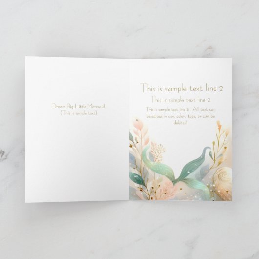 Boho Style Mermaid Card Karte (Innenseite)