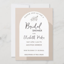 Boho Style Minimalistisch Brown Color Brautparty