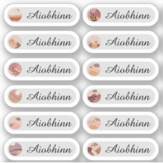Boho Style Name Stickers Aufkleber