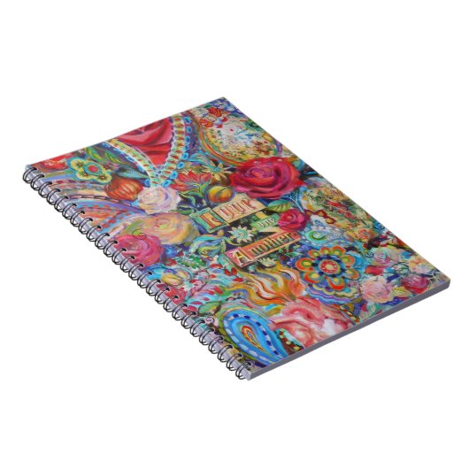 Boho Style Paisley Liebe Notebook Notizblock (Rechte Seite)